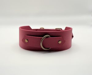 Biothane Bondage Collar Halsband rot für Damen, Herren, Submissive
