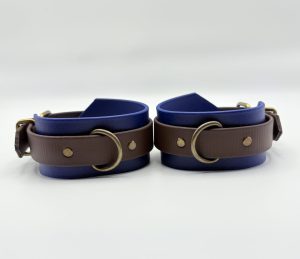 Ankle Cuffs, Fußfesseln Dunkelblau für Damen, Herren, Submissives